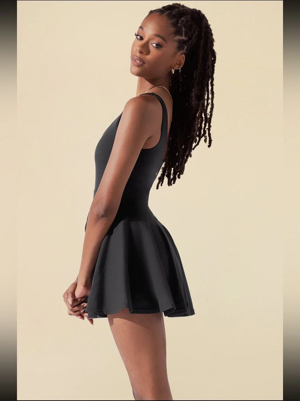 POPFLEX Twirl Dress in Black - Picture 2 of 14